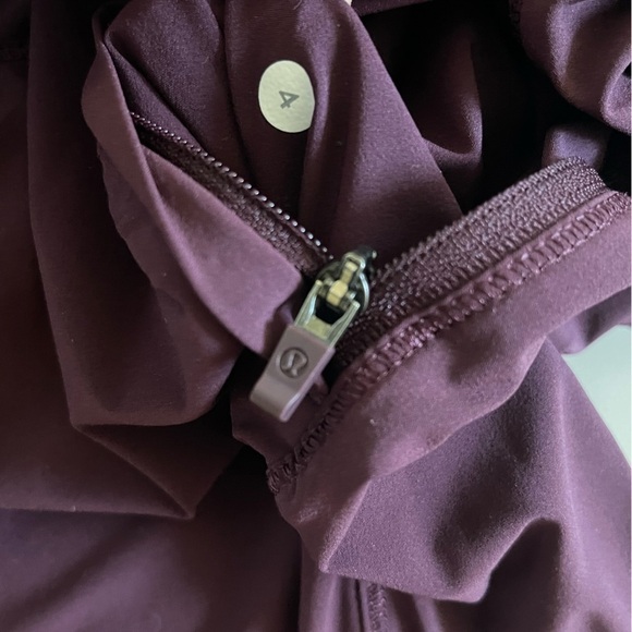 Lululemon Dance studio Leggings High Waist Lined Athletic Running Burgundy Red 4 - Picture 9 of 15